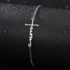 Elegant Silver Cross Bracelet